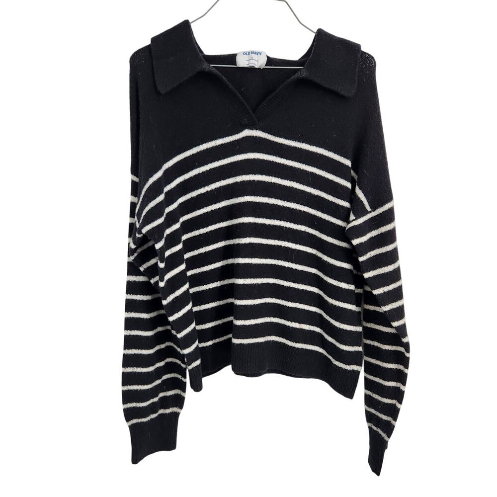 Old Navy Blue Striped Sweater Womens Size Medium M